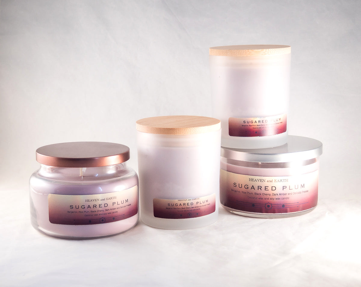 Luxury Fragrance Candle by Heaven and Earth - Sugared Plum
