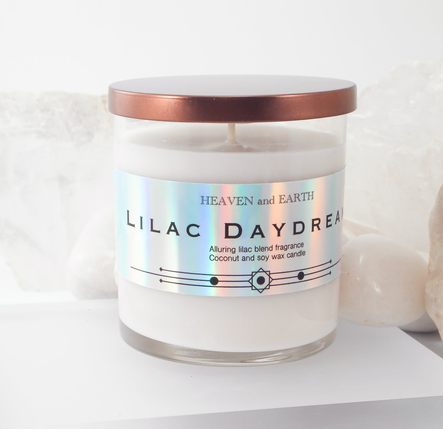 Luxury Fragrance Candle by Heaven and Earth, Tumbler Glass- Lilac Daydream