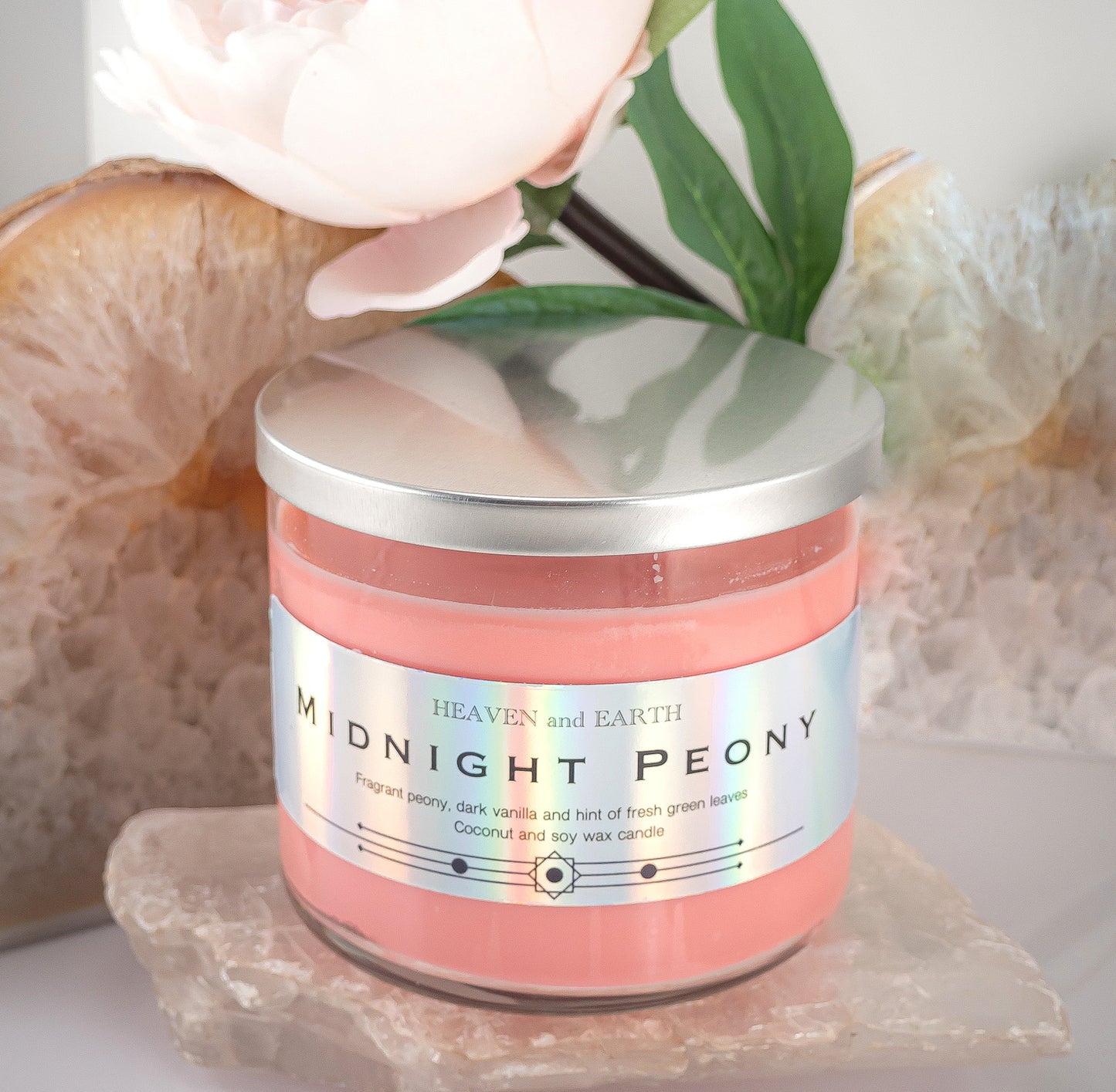 Luxury Fragrance Candle by Heaven and Earth - Midnight Peony