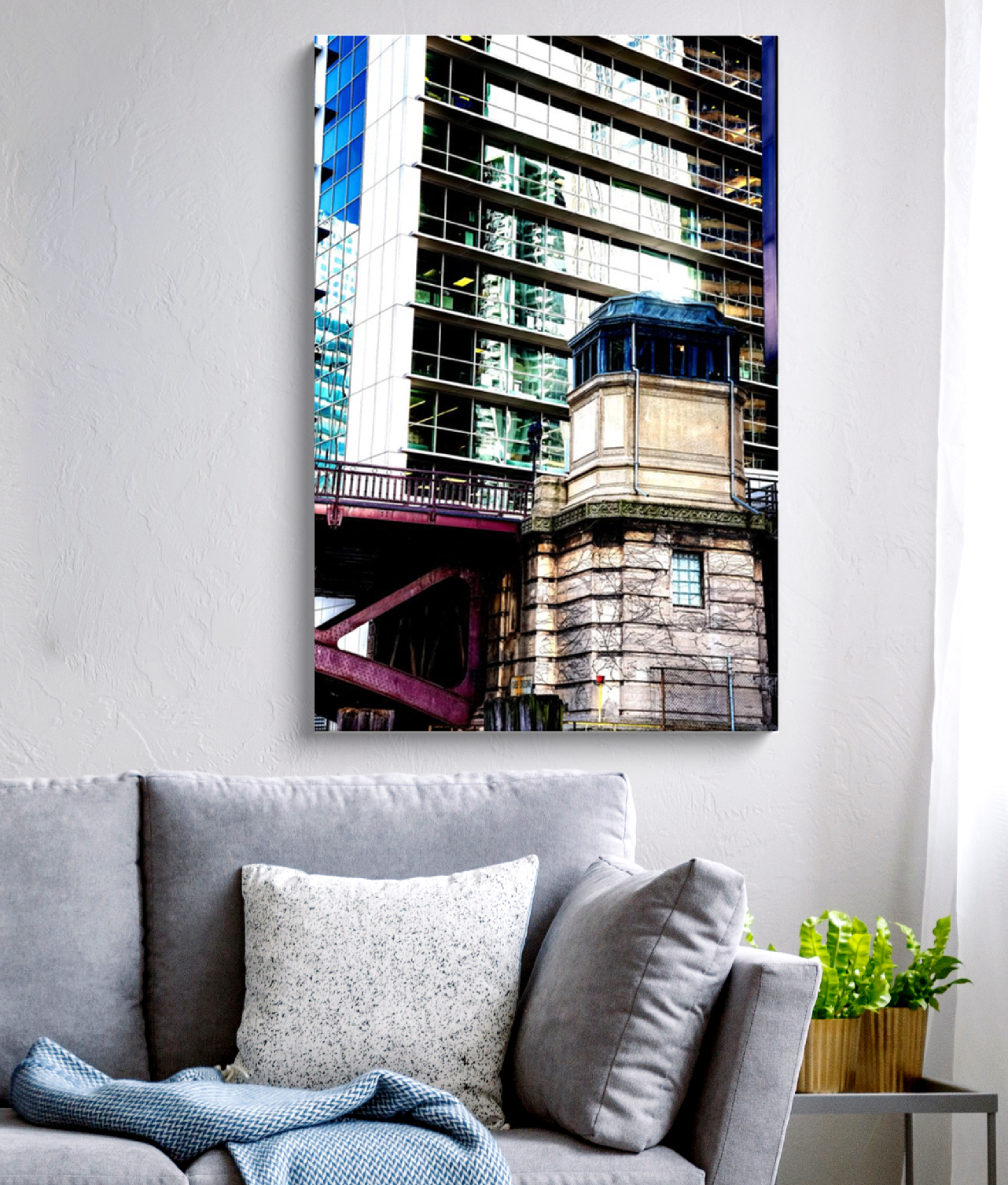 Canvas - Ready to Hang - Chicago - Michigan Avenue Bridge - Photo Art by Anna Miller
