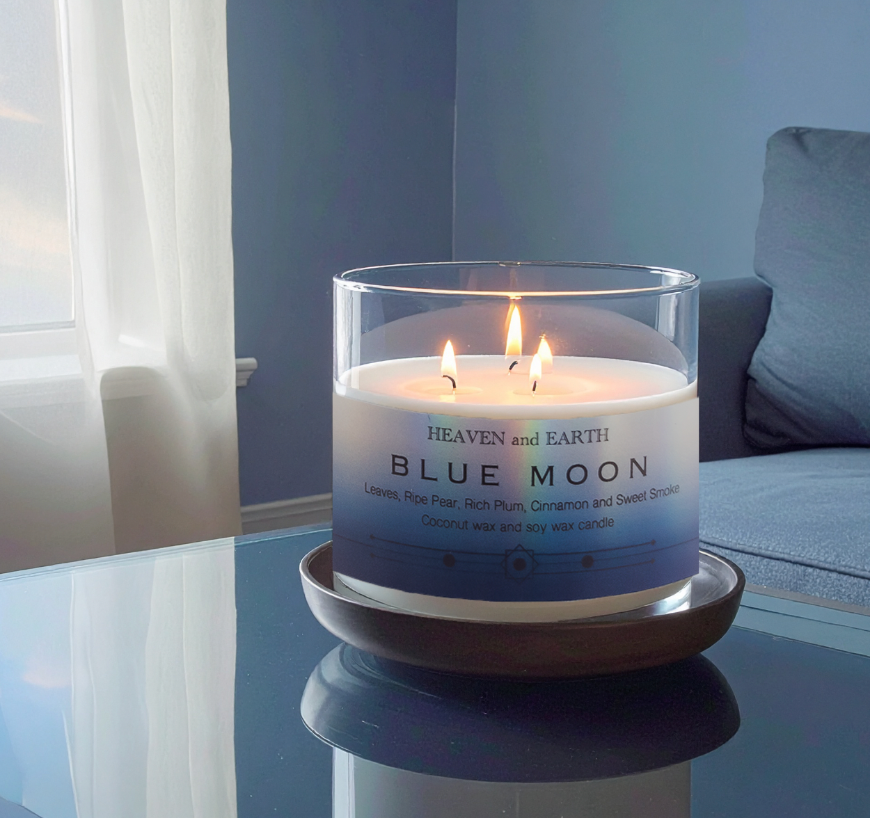 Luxury Fragrance Candle by Heaven and Earth - Blue Moon