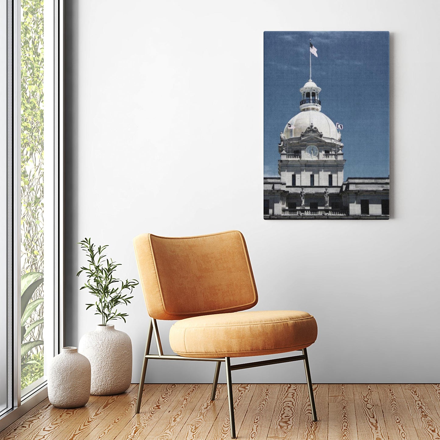 Canvas - Ready to Hang - Savannah Capitol Bulding Dome - Photo Art by Anna Miller