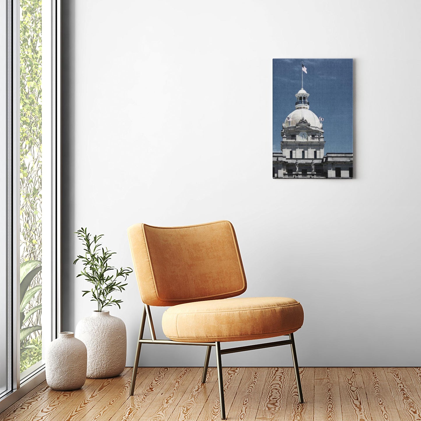 Canvas - Ready to Hang - Savannah Capitol Bulding Dome - Photo Art by Anna Miller