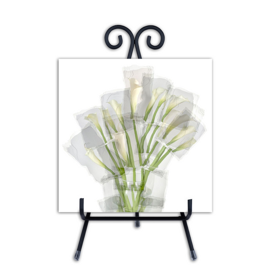 Art Tile with Stand - Calla Lily