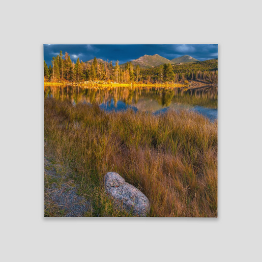 Canvas Tile - 8x8 - full gallery wrap - Spraque Lake, Rocky Mountains