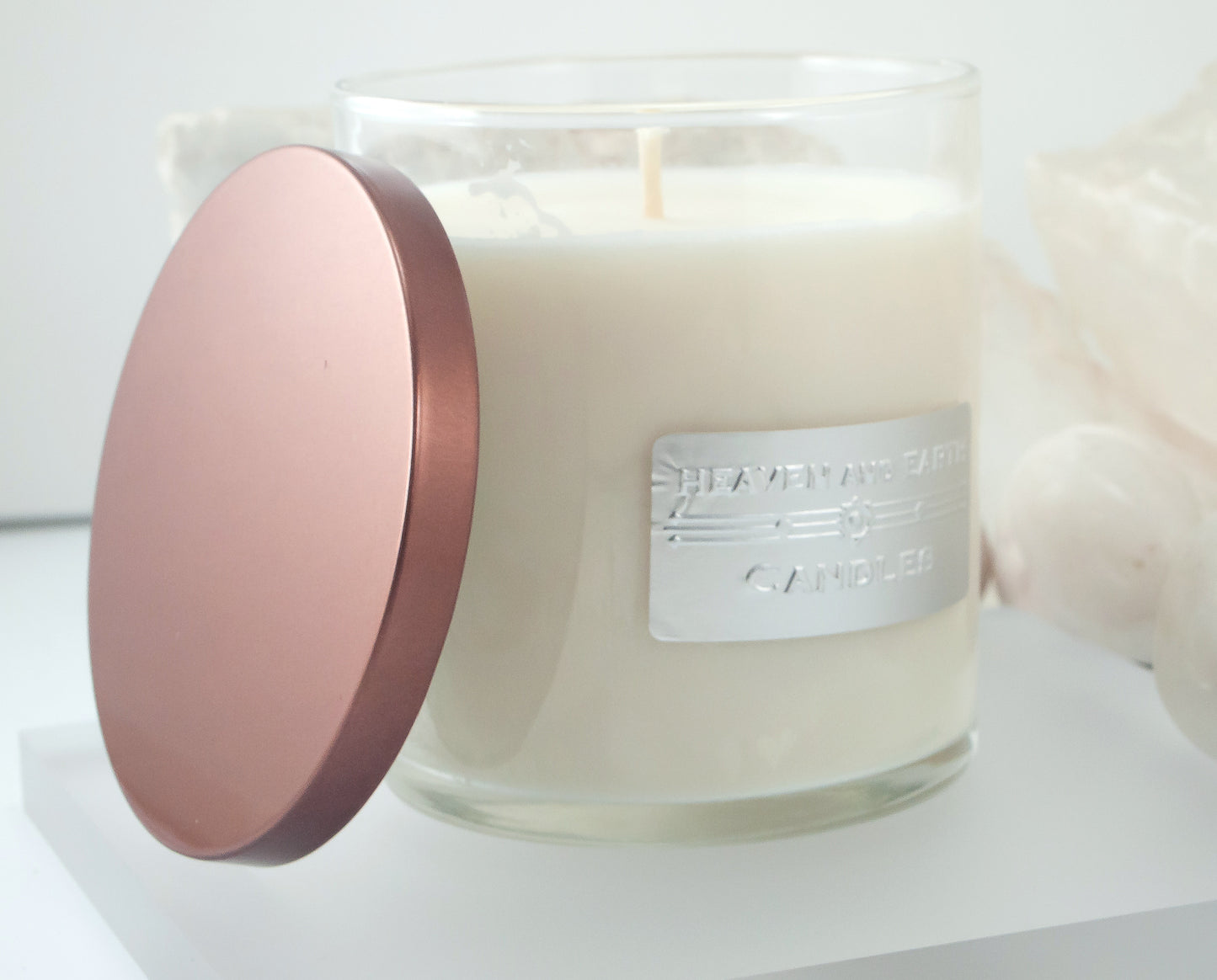 Luxury Fragrance Candle by Heaven and Earth, Tumbler Glass- Happy Hour