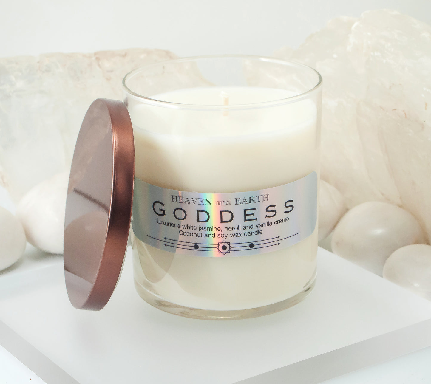 Luxury Fragrance Candle by Heaven and Earth, Tumbler Glass- Goddess