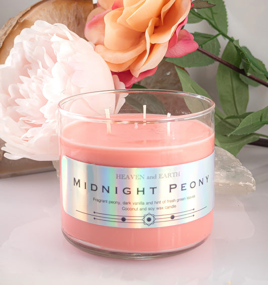 Luxury Fragrance Candle by Heaven and Earth - Midnight Peony