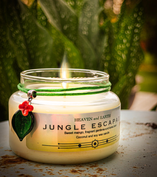 Luxury Fragrance Candle with LE Glass Pendant by Heaven and Earth - Jungle Escapade