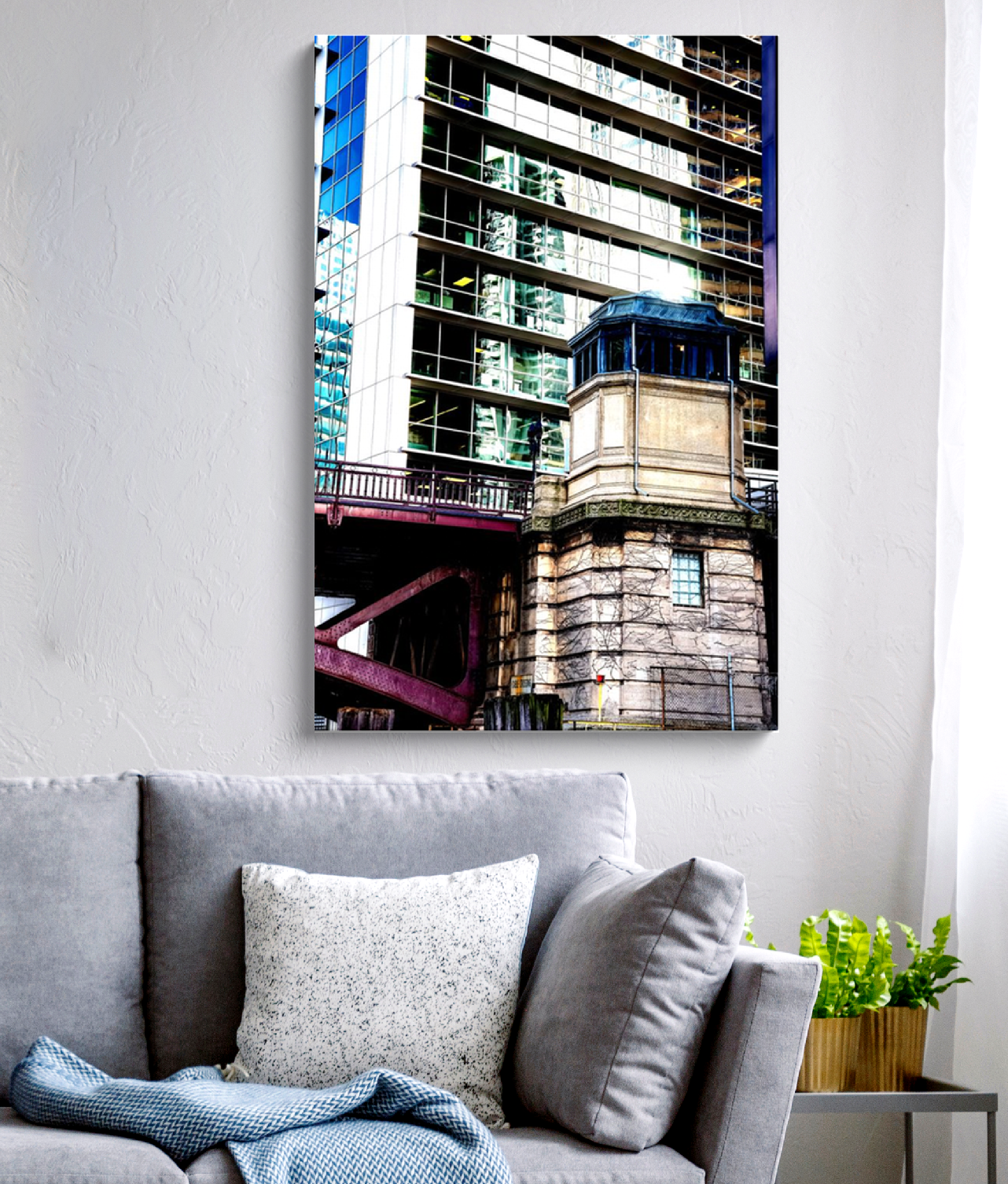 Canvas - Ready to Hang - Chicago -  Michigan Avenue Bridge - Photo Art by Anna Miller