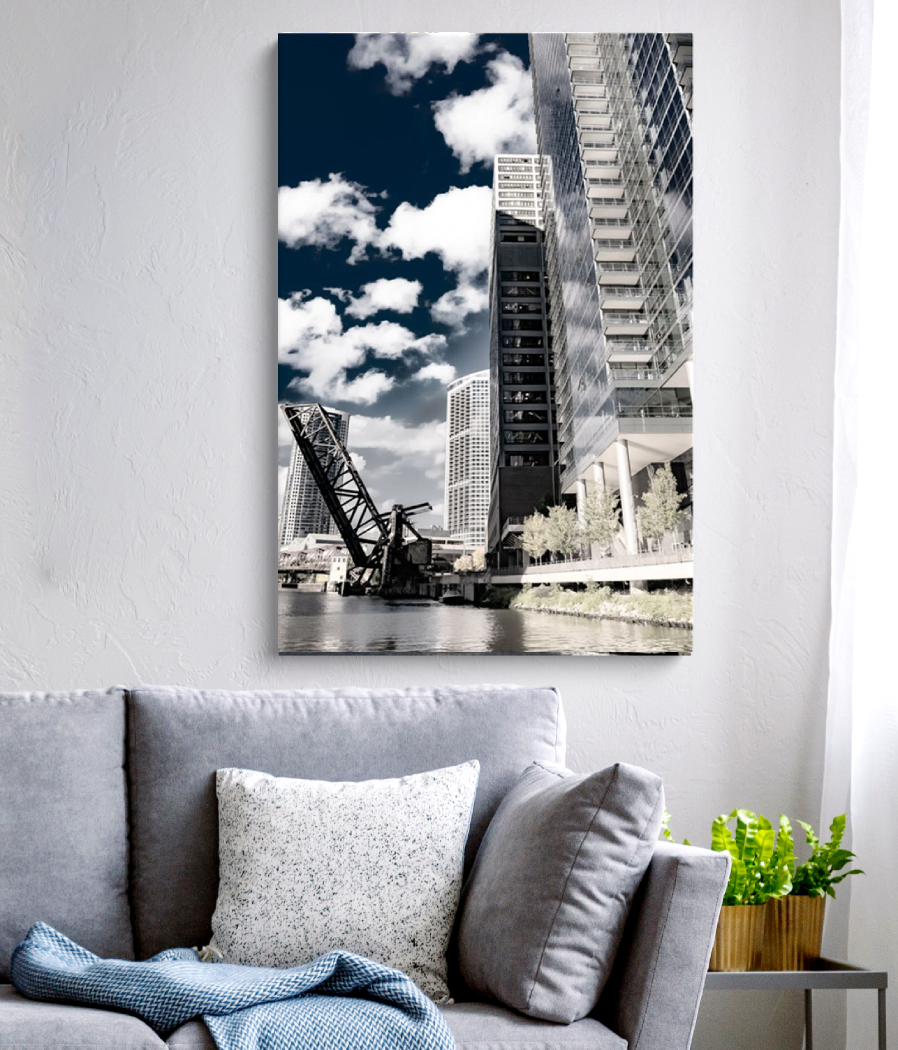 Canvas - Ready to Hang - Scene from Chicago River Cruise - Photo Art by Anna Miller