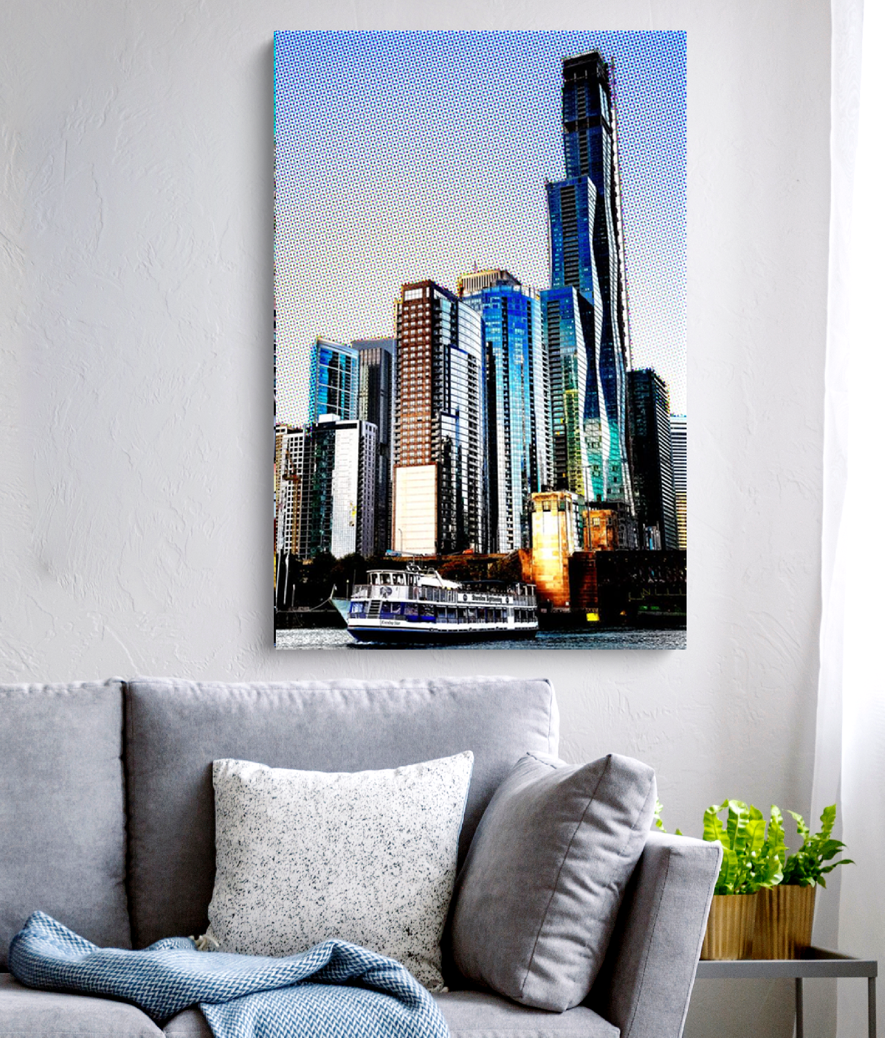 Canvas - Ready to Hang - Chicago Skyline from Lake Michigan - Photo Art by Anna Miller