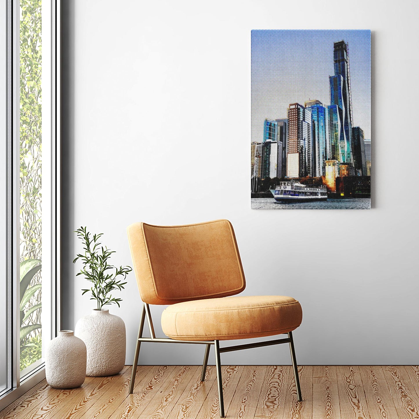 Canvas - Ready to Hang - Chicago Skyline from Lake Michigan - Photo Art by Anna Miller