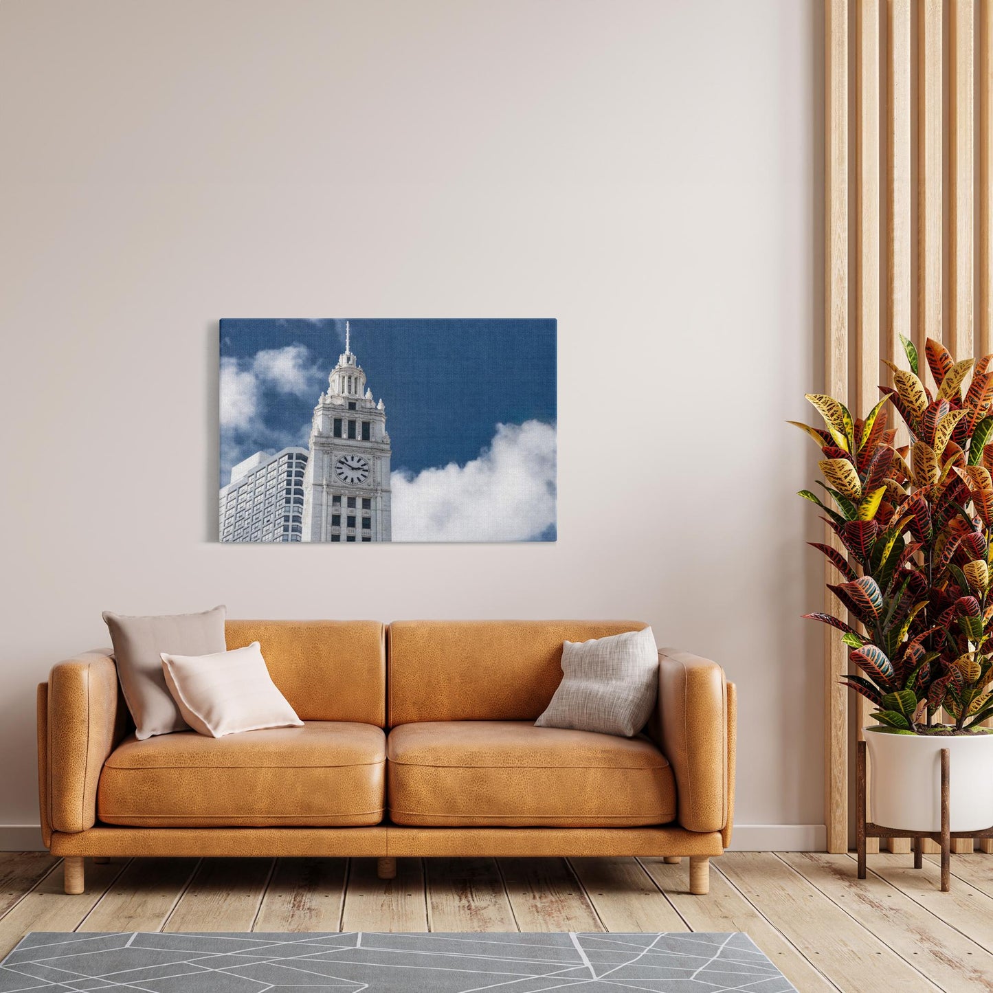 Canvas - Ready to Hang - Chicago Skyscraper and Sky - Photo Art by Anna Miller