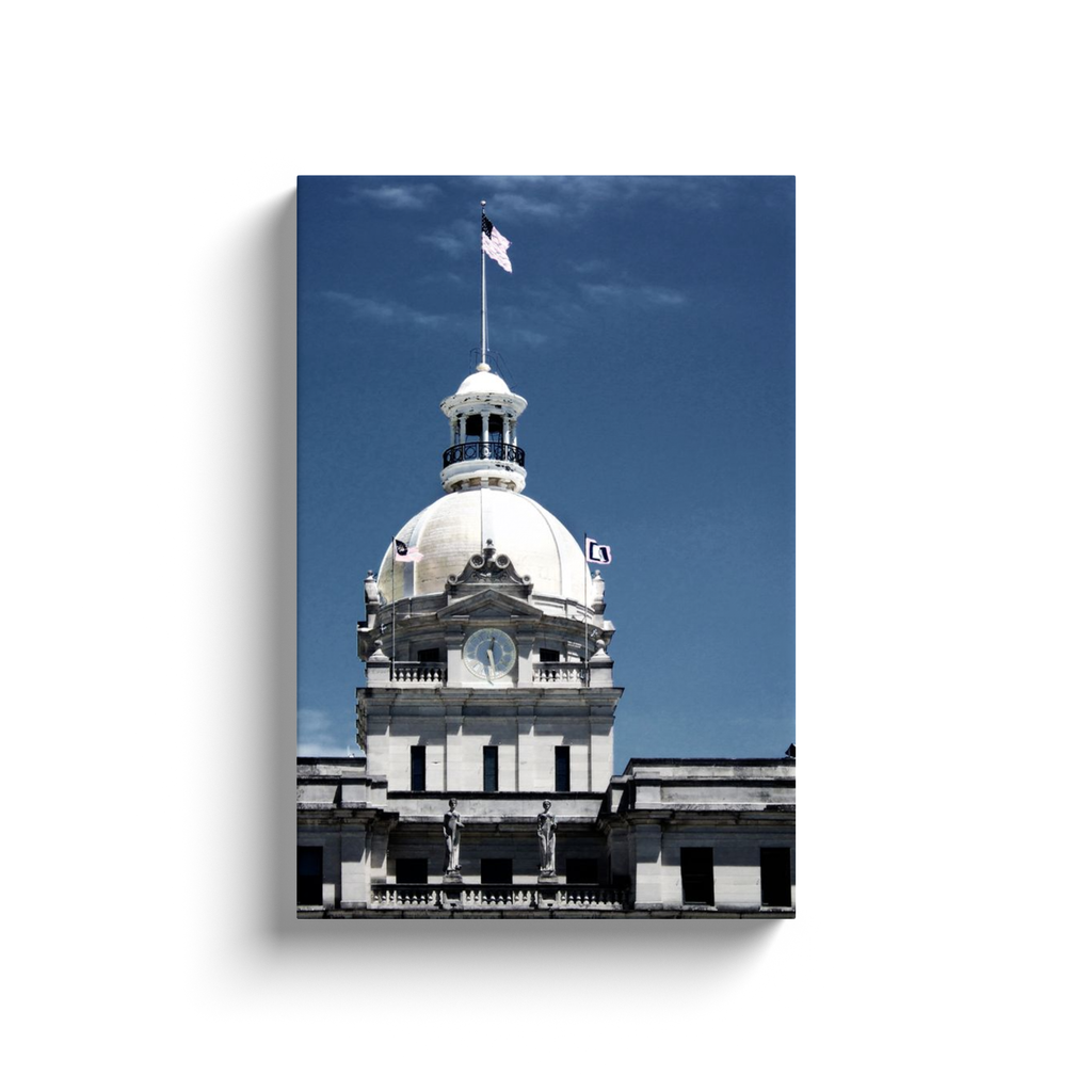 Canvas - Ready to Hang - Savannah Capitol Bulding Dome - Photo Art by Anna Miller